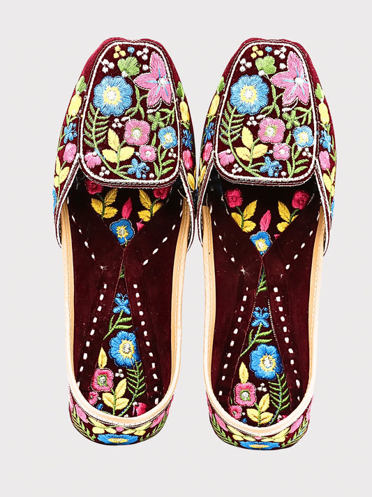 FitoorFeet Golden Multi Jutti