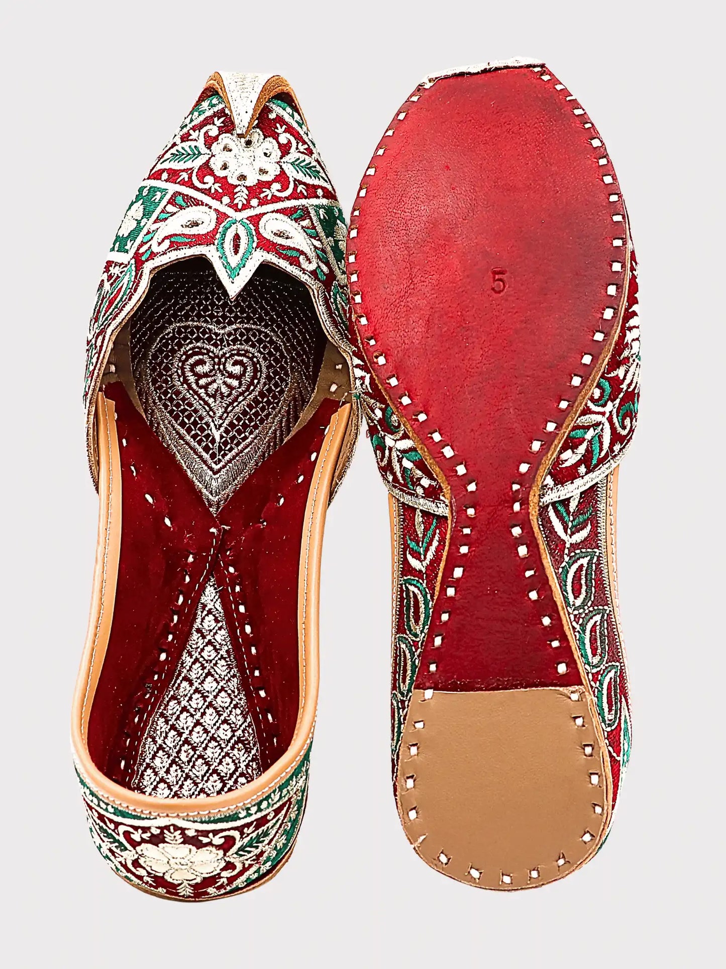 VALNOOR Green Velvet Jutti