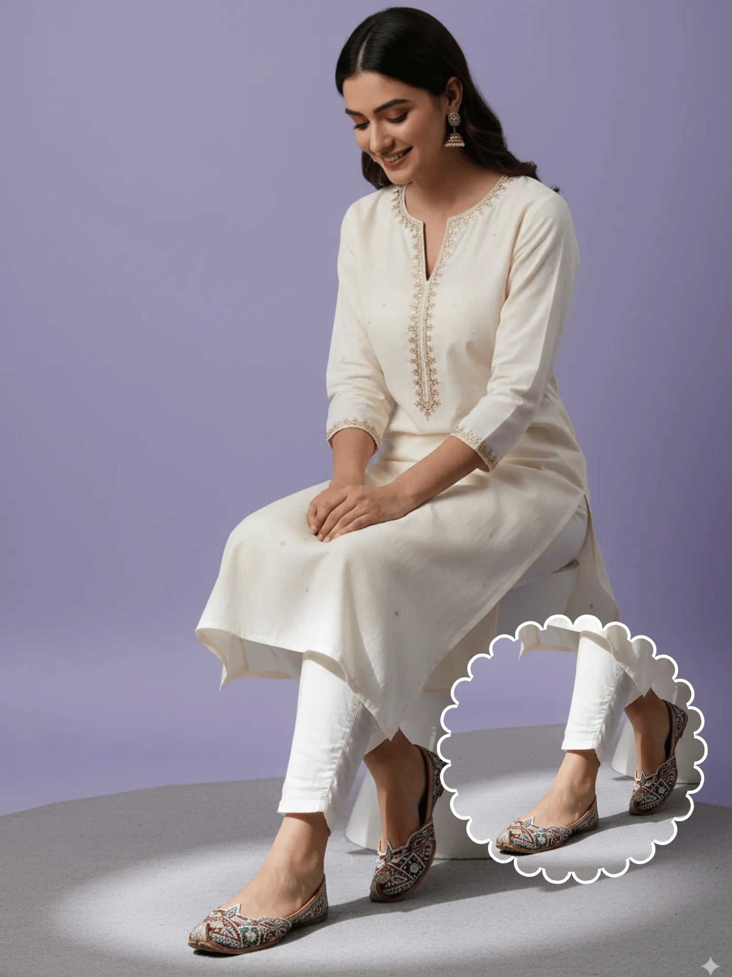 VALNOOR Green Velvet Jutti