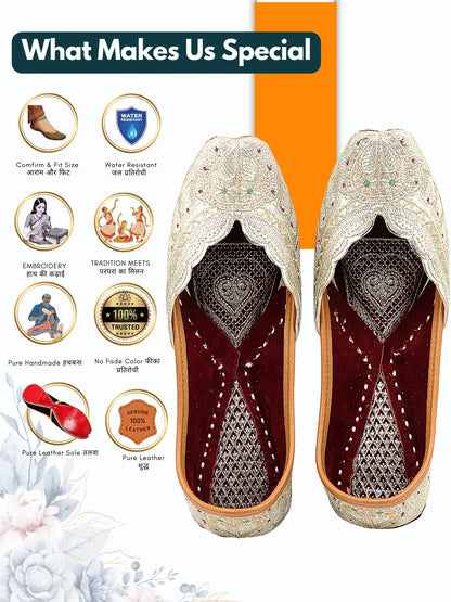 ZariSoul Silver Zari Jutti