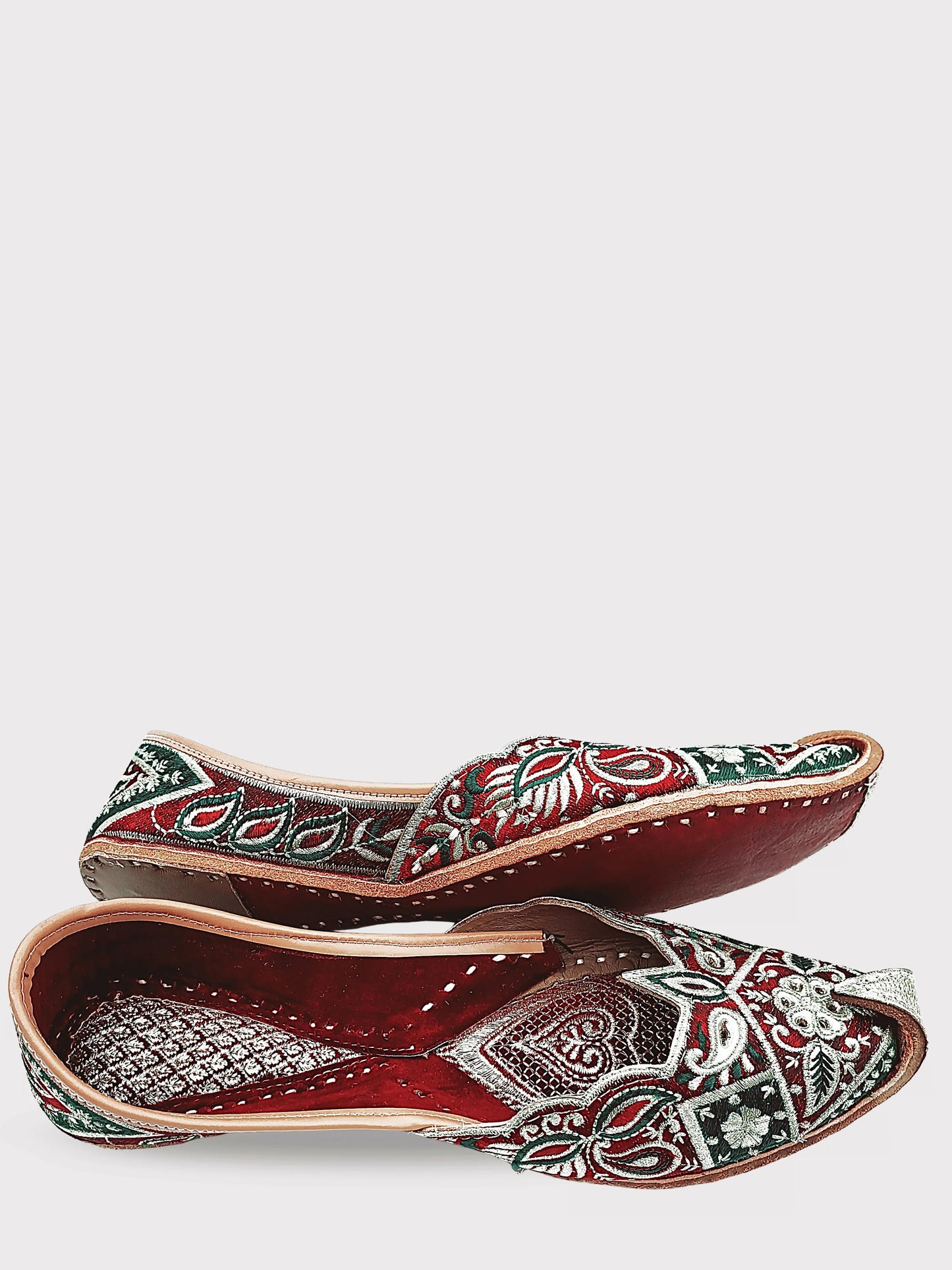 VALNOOR Green Velvet Jutti