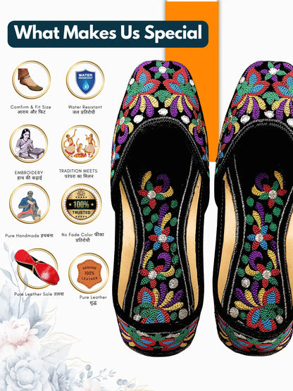 Adaayein Floral Embroidered Jutti