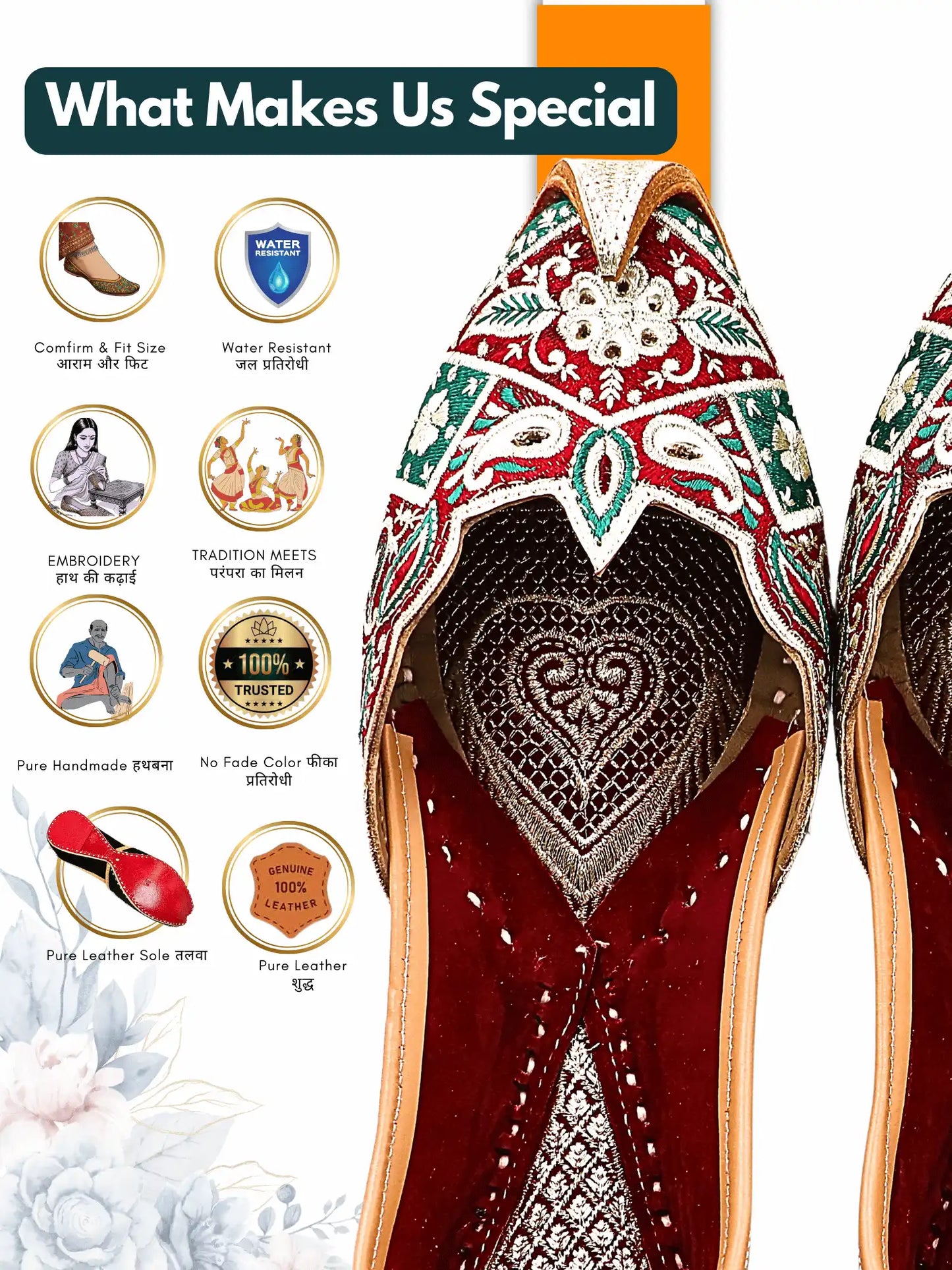 VALNOOR Green Velvet Jutti