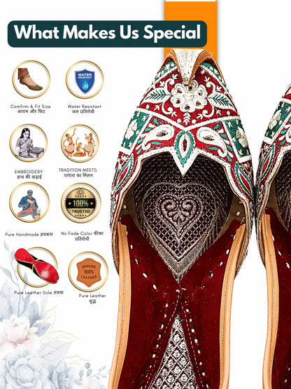 VALNOOR Green Velvet Jutti