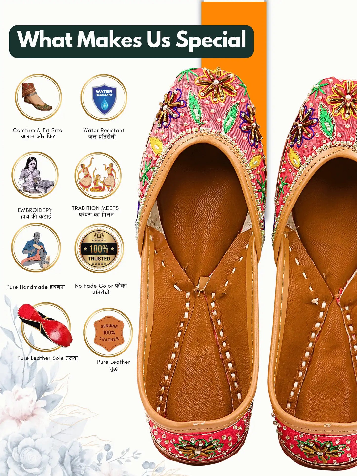 SUFIYANIKA Ruby Red Velvet Jutti