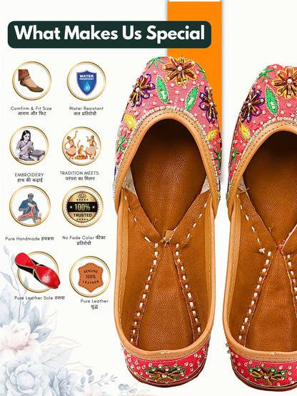 SUFIYANIKA Ruby Red Velvet Jutti