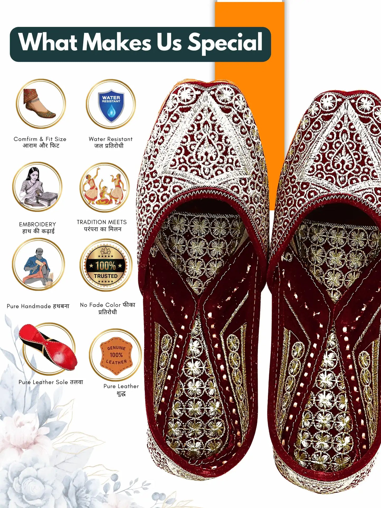 GULNOOR Golden Beadwork Jutti