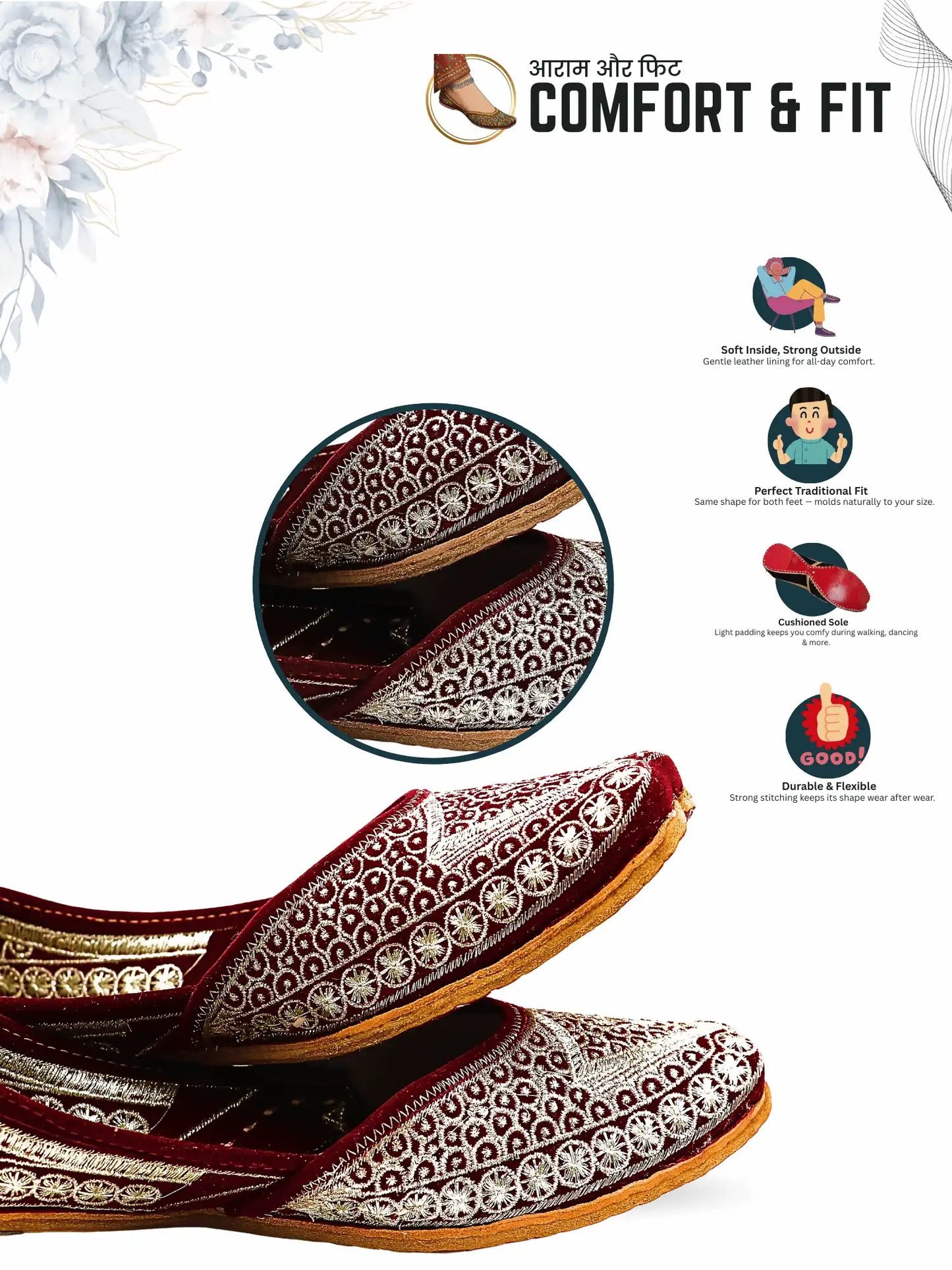 GULNOOR Golden Beadwork Jutti