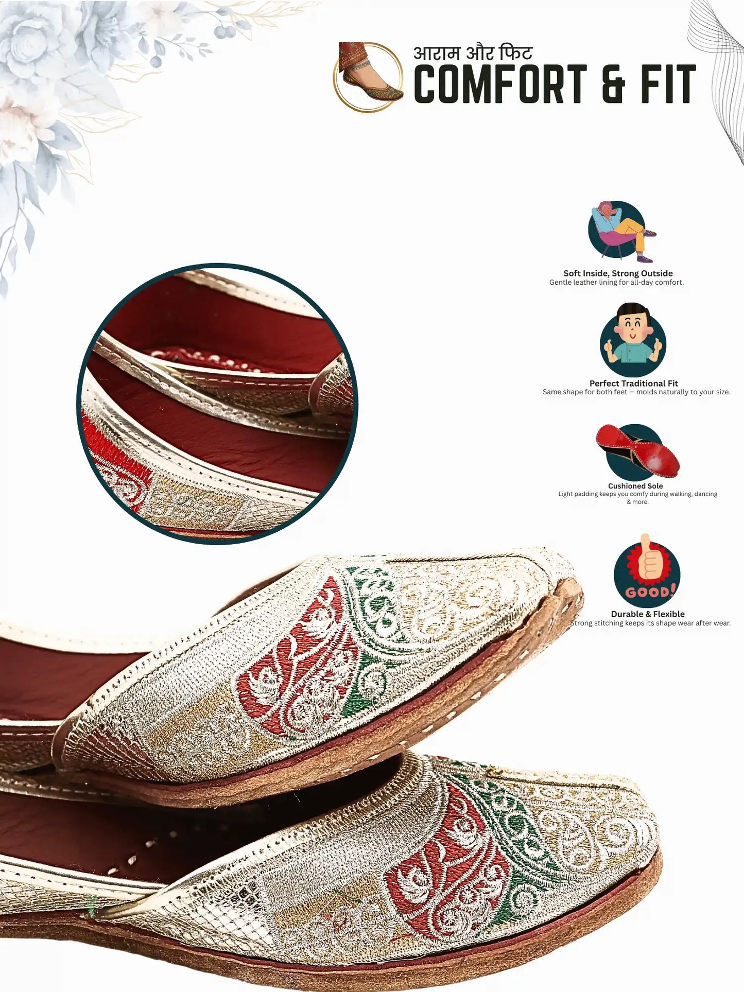 MEHNIRA ZARI Beaded Jutti
