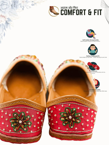 SUFIYANIKA Ruby Red Velvet Jutti