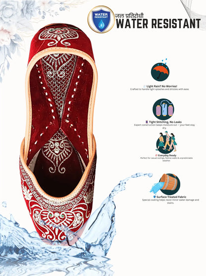 NOORVIKA Red Velvet Jutti