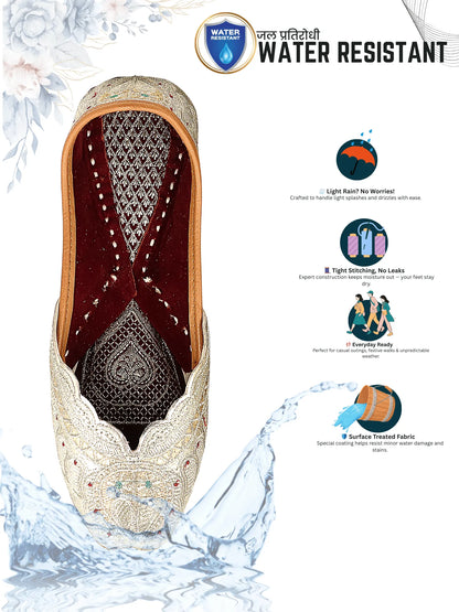 ZariSoul Silver Zari Jutti