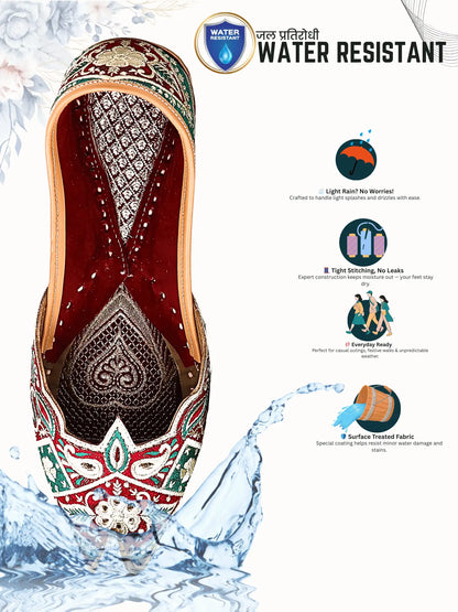 VALNOOR Green Velvet Jutti