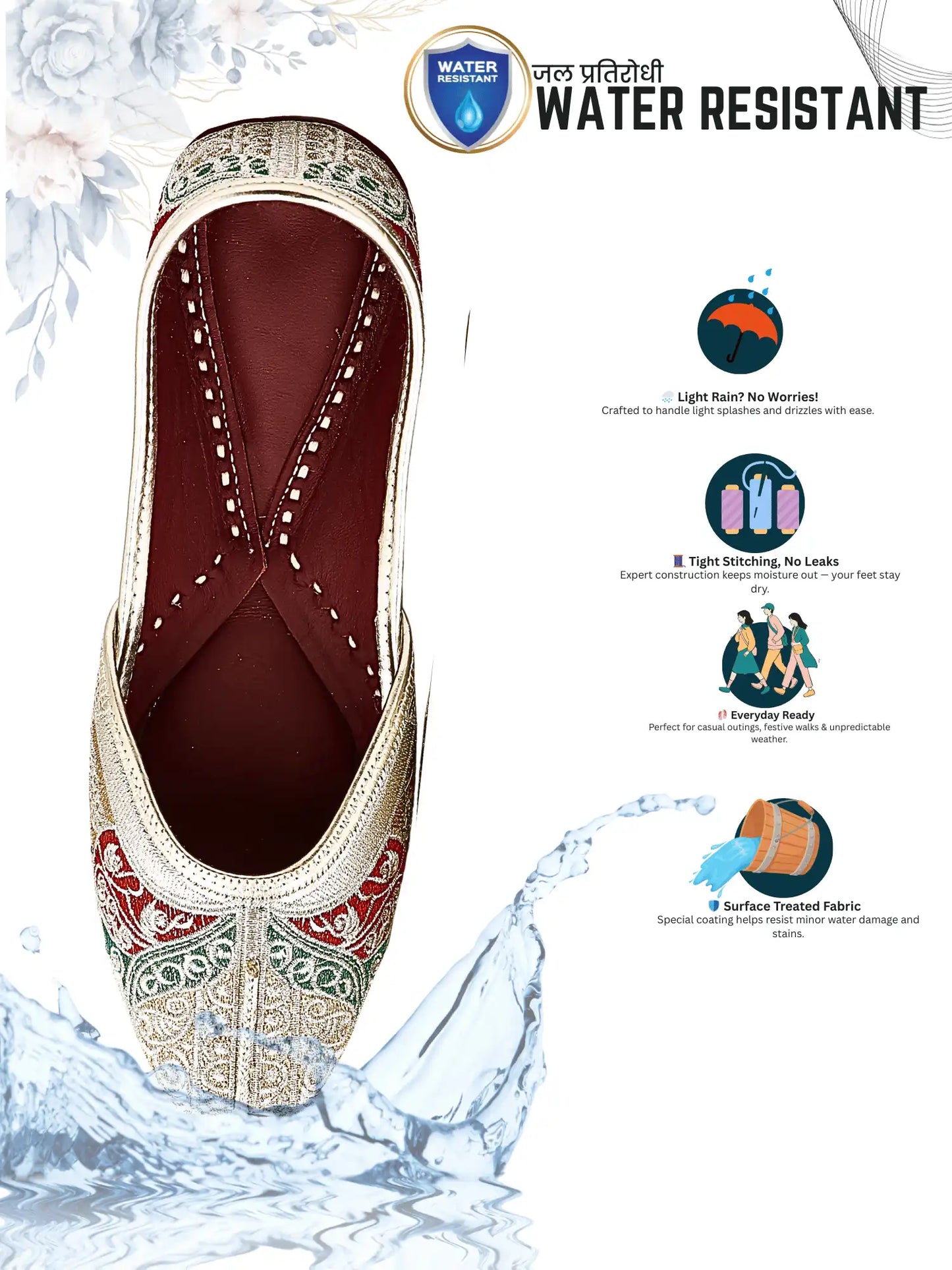MEHNIRA ZARI Beaded Jutti