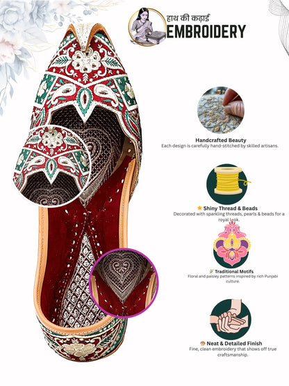VALNOOR Green Velvet Jutti
