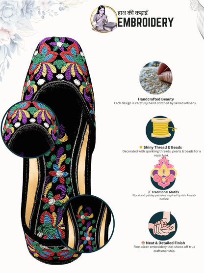 Adaayein Floral Embroidered Jutti