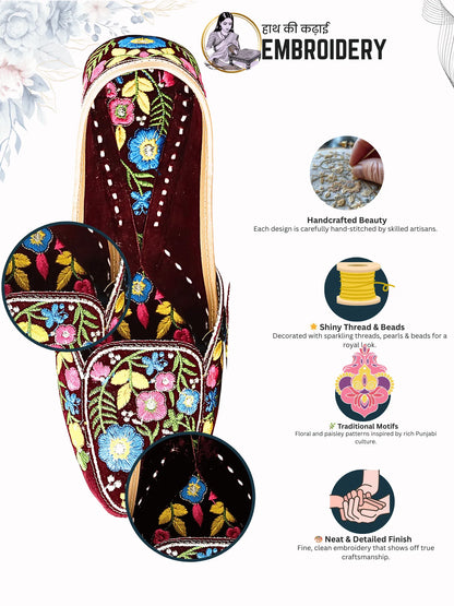 FitoorFeet Golden Multi Jutti