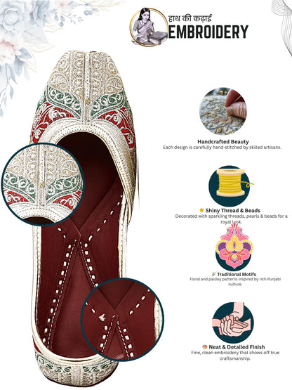 MEHNIRA ZARI Beaded Jutti