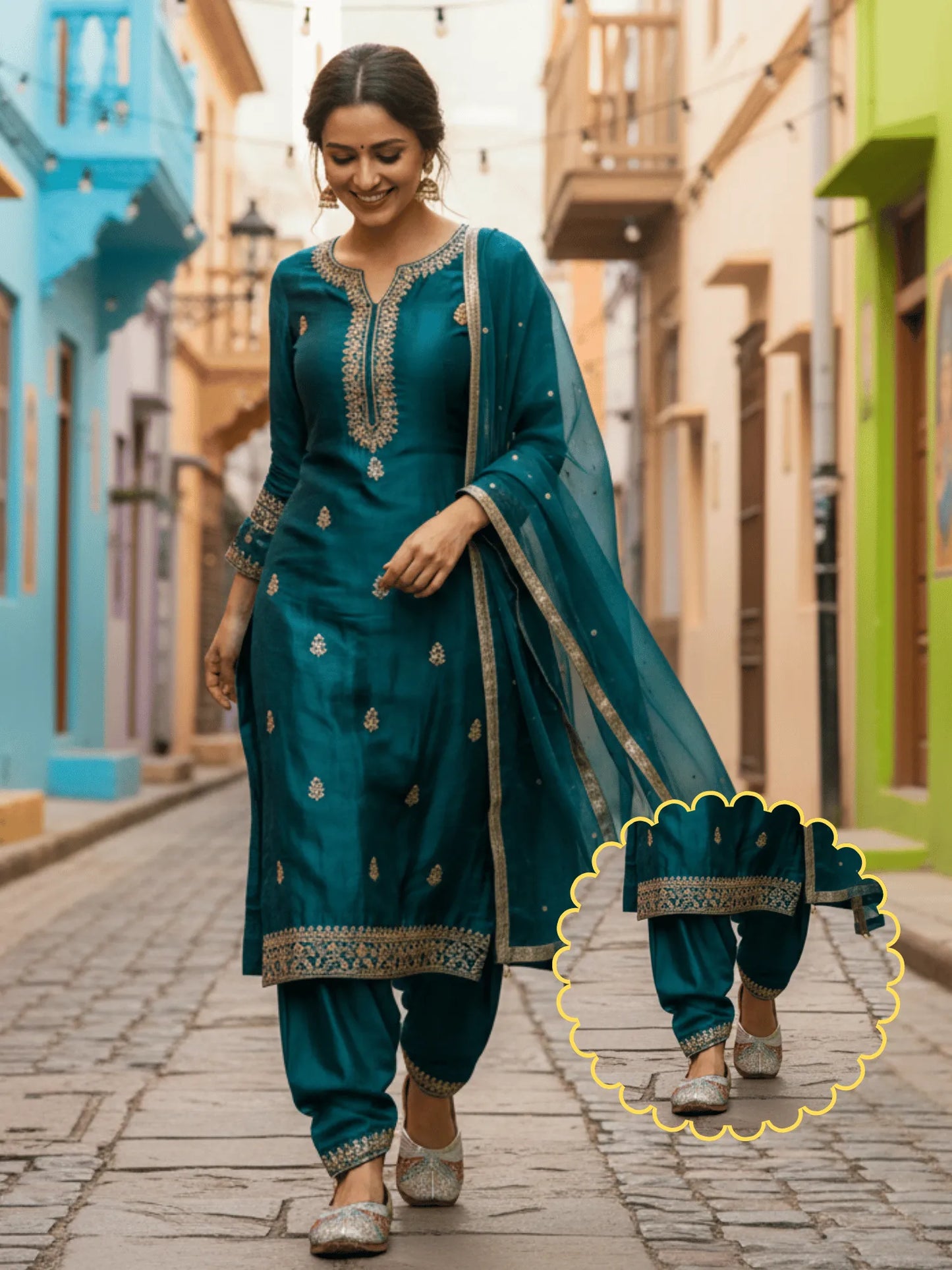 MEHNIRA ZARI Beaded Jutti