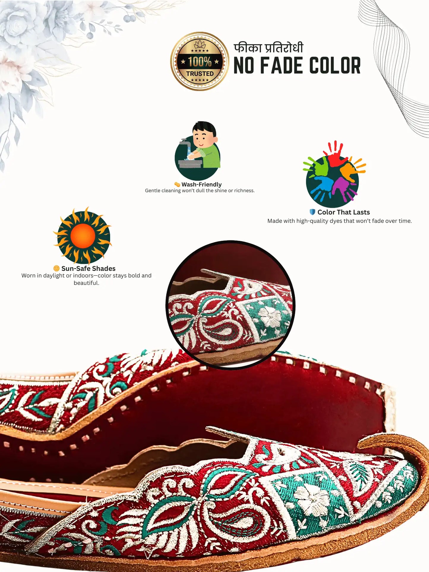 VALNOOR Green Velvet Jutti