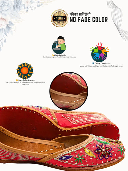 SUFIYANIKA Ruby Red Velvet Jutti