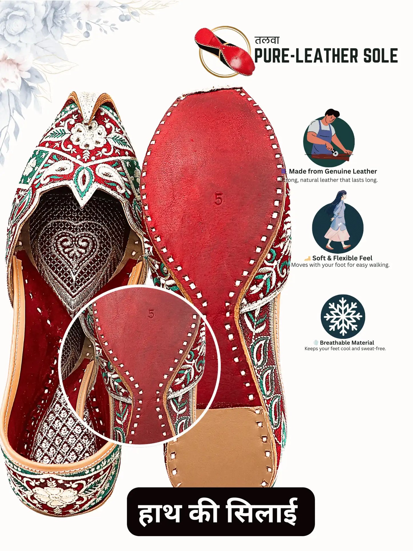 VALNOOR Green Velvet Jutti
