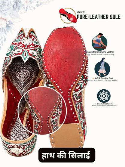 VALNOOR Green Velvet Jutti