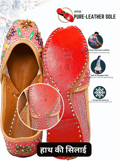 SUFIYANIKA Ruby Red Velvet Jutti