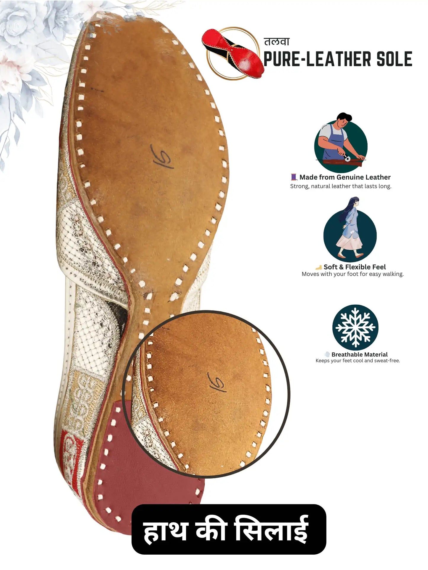 MEHNIRA ZARI Beaded Jutti