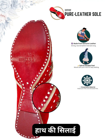NOORVIKA Red Velvet Jutti